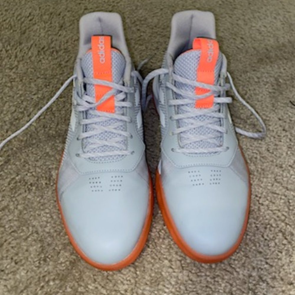 Gray Adidas Basketball Shoes, Size 10